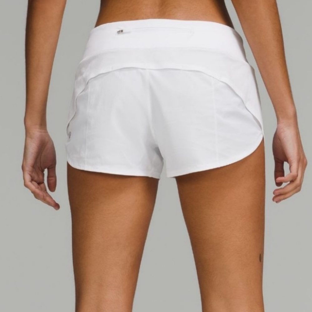 lululemon white speed up Shorts